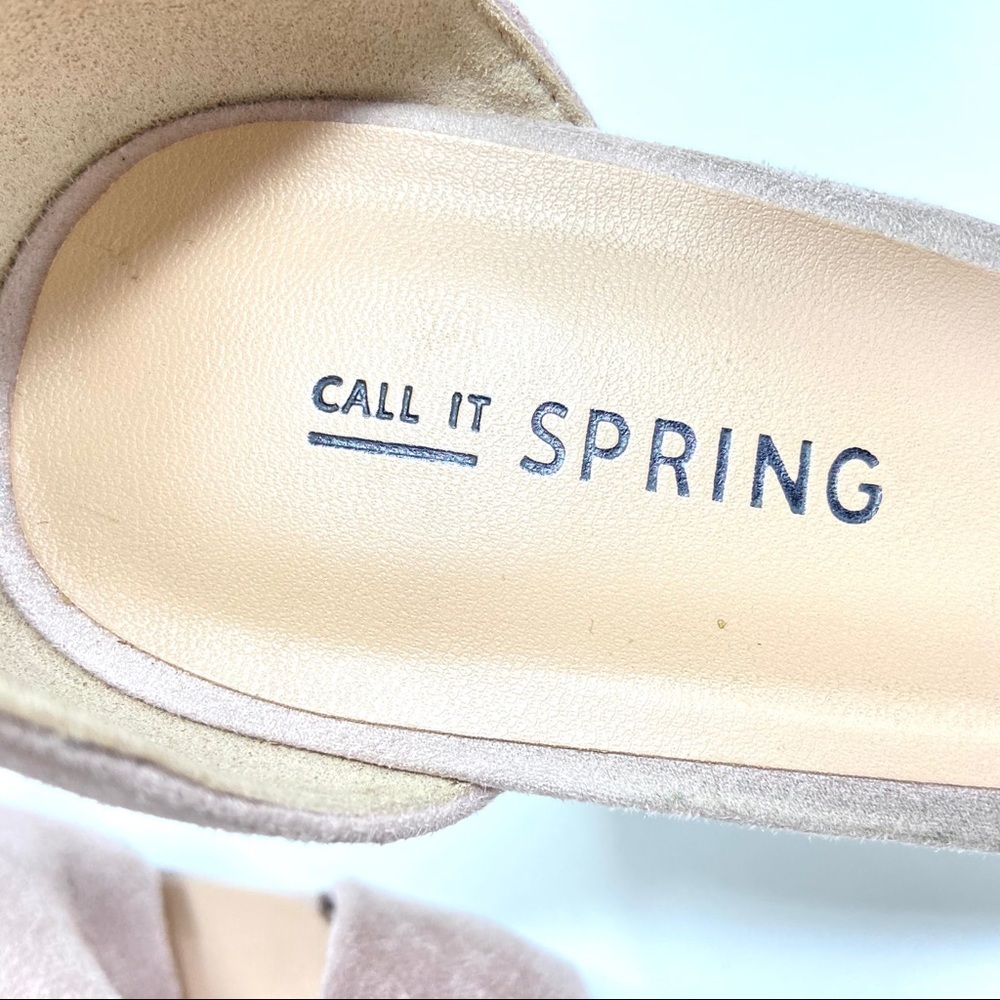 Call It Spring Floral Pattern Suede Light Pink 9 - Picture 9 of 10